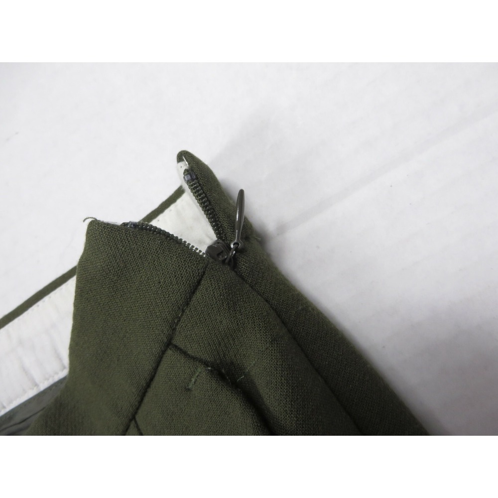 Womens J Crew Martie Olive Side Zip Dress Pants Olive Color Size 4 Actual 29x26 - Picture 3 of 6